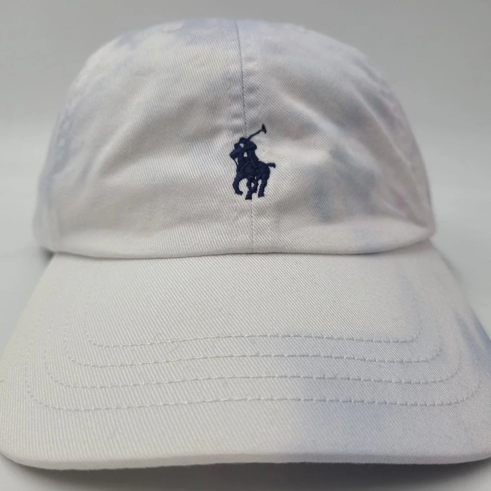 Youth Polo Ralph Lauren Hat Strapback White Blue Tie Dye Pony Logo Size 8-20 Boy